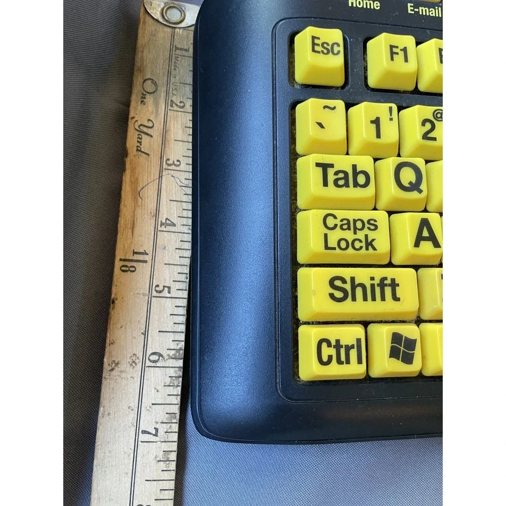 AbleNet Keys-U-See Large Print Multimedia USB Keyboard‎ Wired QWERTY YKB-LP-YUSB